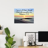 キリストは私の力であるピリピ4:13 ポスター (ホームオフィス)