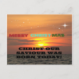 キリストは私達の救助者今日生まれました! ポストカード