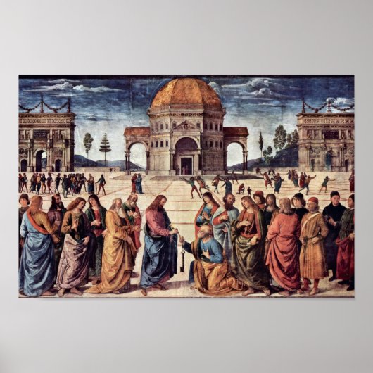 キリストは聖ペテロに鍵を手渡す ポスター (正面)