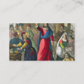 キリストは聖書によって印刷されるbからの寺院を、清潔にします 名刺 (裏面)