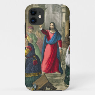 キリストは聖書によって印刷されるbからの寺院を、清潔にします iPhone 11 ケース
