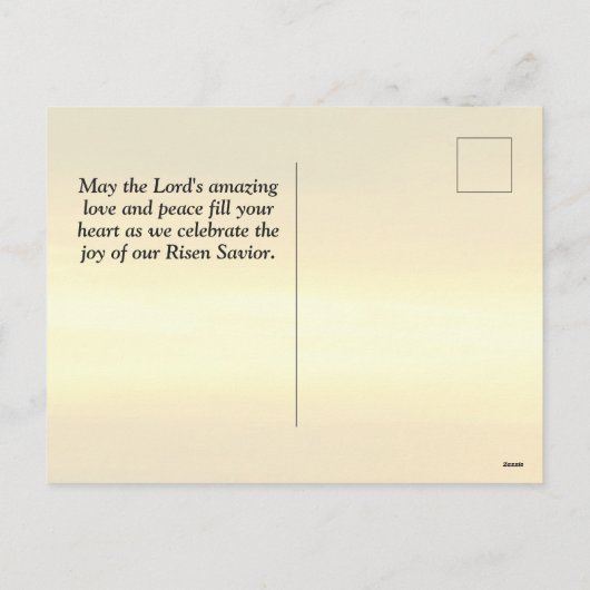 キリストは言われた通りに復活した、マタイ28復活祭 シーズンポストカード (裏面)