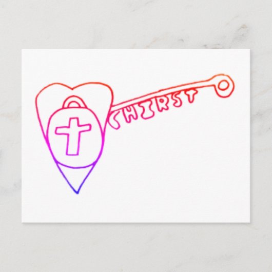 キリストは鍵のホリデー ポストカード (正面)