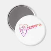 キリストは鍵の円磁石 マグネット (正面/裏面)