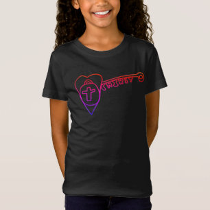 キリストは鍵ガール素晴らしのジャージーTシャツ Tシャツ