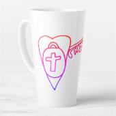 キリストは鍵大ラテマグカップ カフェラテマグ (左アングル)