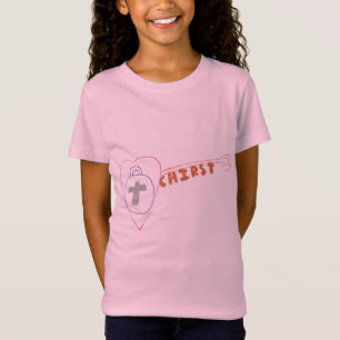 キリストは鍵女子素晴らしのジャージーTシャツ Tシャツ