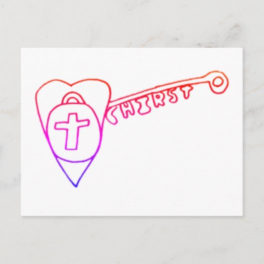 キリストは鍵葉書 ポストカード (正面)