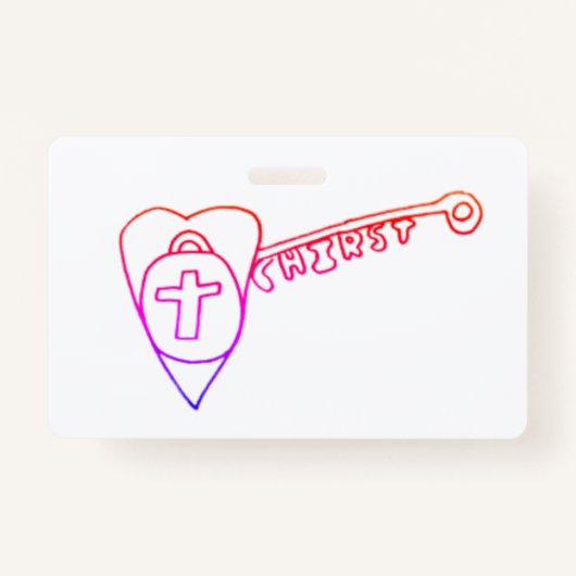 キリストは鍵 バッジ (正面)