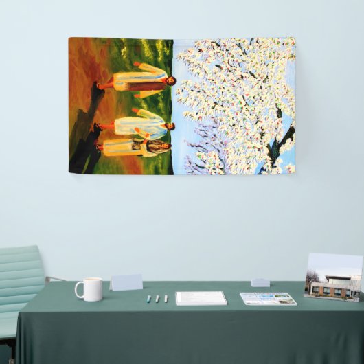 キリストはEmmausに方法の2つを結合します 横断幕 (トレードショー)