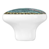 キリストぶら下がった教の十字架からのイエス様。 セラミックノブ (側面)