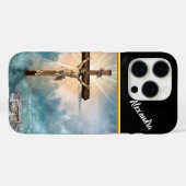 キリストぶら下がった教の十字架からのイエス様。 Case-Mate iPhoneケース (裏面 (横))