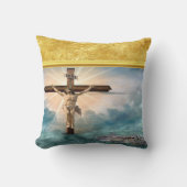 キリストぶら下がった教の十字架からのイエス クッション (正面)