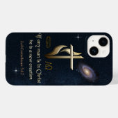 キリストもしにある人は誰でも、彼は新しい創造である Case-Mate iPhoneケース (裏面 (横))