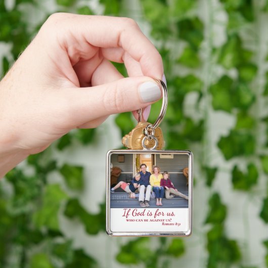 キリストもし教の神は私たち家族の写真 キーホルダー (手)