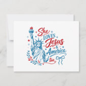 キリストもアメリカも大好き 7月4日 クリスチャン セーブザデート (裏面)