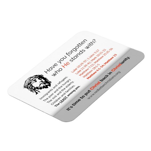 キリストをキリスト教に復帰させる時だ マグネット (左側)