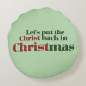 キリストをクリスマスに戻そう ラウンドクッション (裏面)
