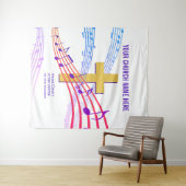 キリストを中心とする クリスチャンの礼拝のタペストリー タペストリー (インサイチュ(横))