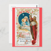 キリストを崇拝するクリスマス3の王 ポストカード (正面/裏面)