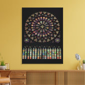 キリストを描いたバラの南側欄干の窓 キャンバスプリント (インサイチュ (リビング))