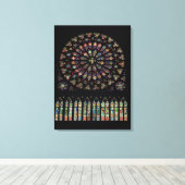 キリストを描いたバラの南側欄干の窓 キャンバスプリント (インサイチュ (ウッドフロア))