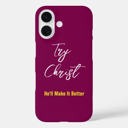 キリストを試してみよう - 彼はより良いワインを作る Case-Mate iPhoneケース (裏面)