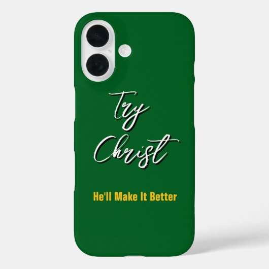 キリストを試してみる – 彼はそれをグリーンに良くするだろう Case-Mate iPhoneケース (裏面)