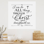 キリストを通してすべてのもの – ピリピ4:13 ポスター (キッチン)