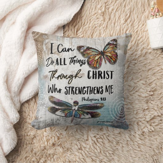 キリストを通して全てのことができる クッション (ブランケット)