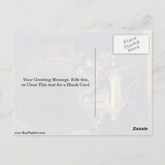 キリストアットエマウスバイレンブラントヴァンリン ポストカード (裏面)