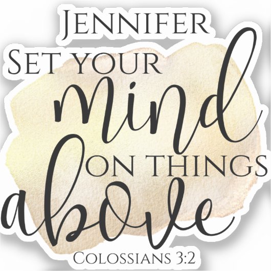 キリストエレガント教引用文聖書のSの上の聖句 シール (正面)