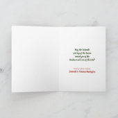 キリストエレガント教聖書聖句クリスマスポインセチア シーズンカード (内部)