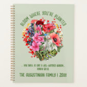 キリストカスタム教の誕生月を植えた開花 プランナー手帳 (正面)