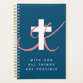 キリストカスタム教交差モノグラ結婚ム プランナー手帳 (正面)