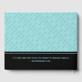 キリストカスタム教徒の参列者を敬う ゲストブック (裏面)