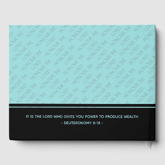 キリストカスタム教徒の参列者を敬う ゲストブック (裏面)