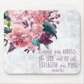 キリストガーリー教大理石バイブル聖句 マウスパッド (正面)