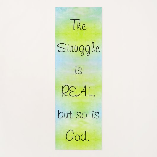 キリストグラデーション教の戦実在いは神でもある ヨガマット (正面)