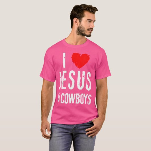キリストグランジ教徒のカウボーイズが大好き Tシャツ (正面フル)