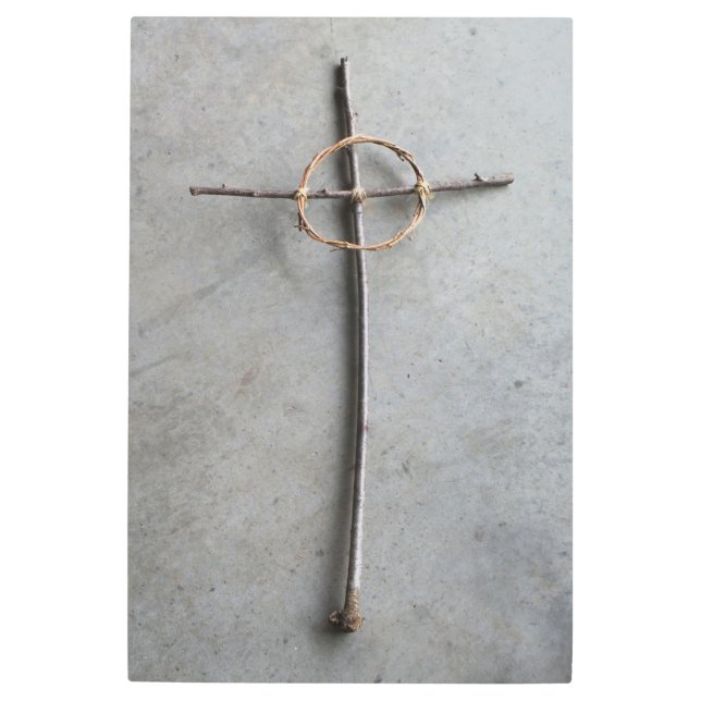 キリストコンテンポラリー教宇宙の十字架 メタルプリント (正面)