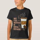 キリストコーヒークリスチャン教会カフェイン牧師 Tシャツ (正面)
