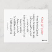 キリストザライトギバー祈りの言葉カード ポストカード (裏面)