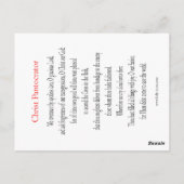 キリストパントクリエーター祈りの言葉カード ポストカード (裏面)