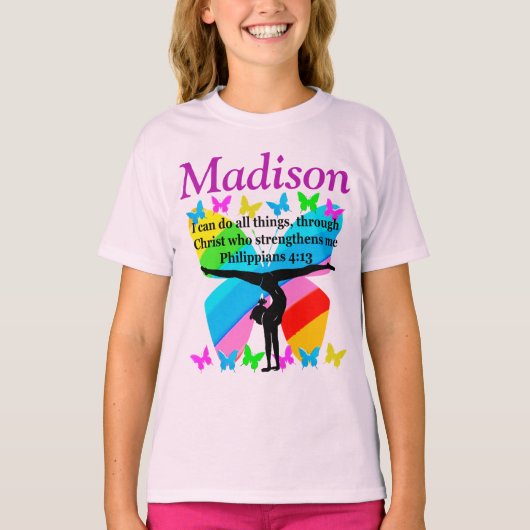 キリストパーソナライズされた体操Tシャツ Tシャツ (正面)