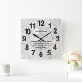 キリストパーソナライズされた教の勇気付けられるへの贈り物 スクエア壁時計 (ホーム)