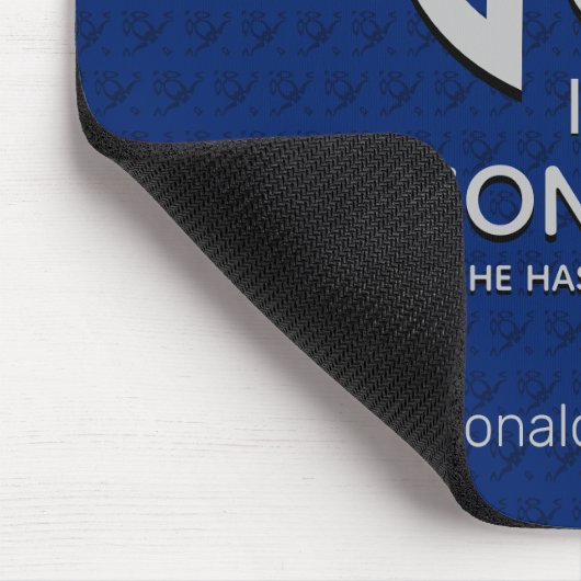 キリストパーソナライズされた教の神は青を支配している マウスパッド (コーナー)