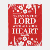 キリストパーソナライズされた教主への信頼 フリースブランケット (正面)