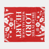 キリストパーソナライズされた教主への信頼 フリースブランケット (正面(横))