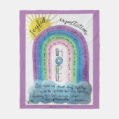 キリストパーソナライズされた教信仰の感動的虹 フリースブランケット (正面)